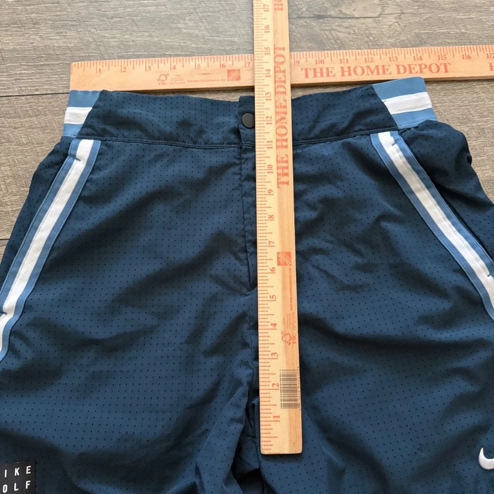 Nike Golf Club Dri-FIT Mesh Shorts Navy Blue Striped Loose Fit Basketball Mens S